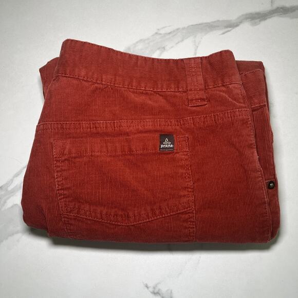 Prana Corduroy Pants Mens 38x32 (37x29) Rust Straight Leg Stretch Outdoors EUC - Picture 13 of 13